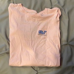 Vineyard vines youth T-shirt light pink breast cancer awareness month shirt